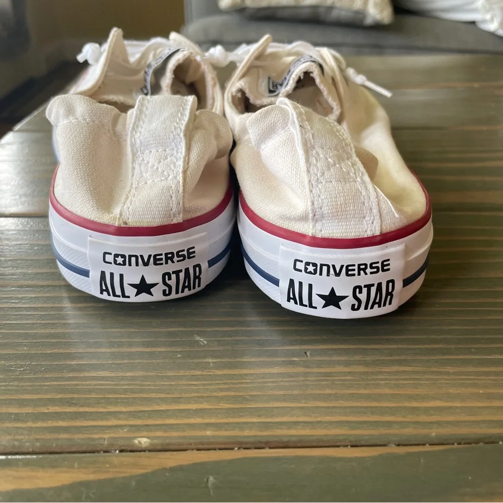 NWOT Converse White Low Top Slip On Sneakers - Picture 5 of 7